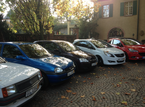 Opel Cora 5 generaties